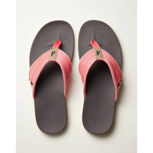 NEW JOHNNIE-O men's portside sandal in malibu red - Picture 4 of 6